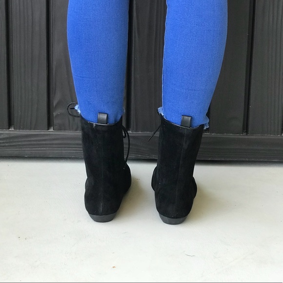 Cap Toe Calf Length Lace Up Combat Boot - Picture 7 of 7